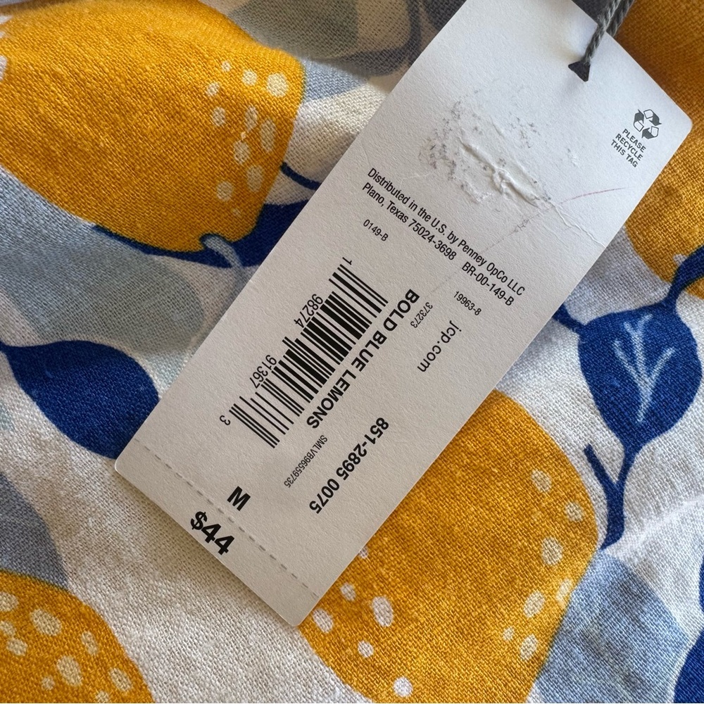 Liz Claiborne- Lemon Print Midi Skirt - M - Fast Ship - Picture 3 of 4